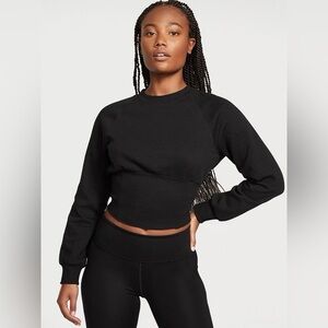 Victoria's Secret Black Corset Bottom Sweater